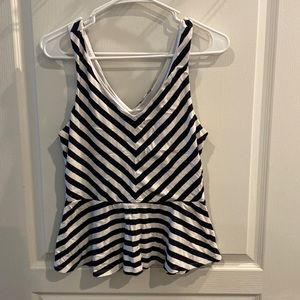 Express striped peplum top